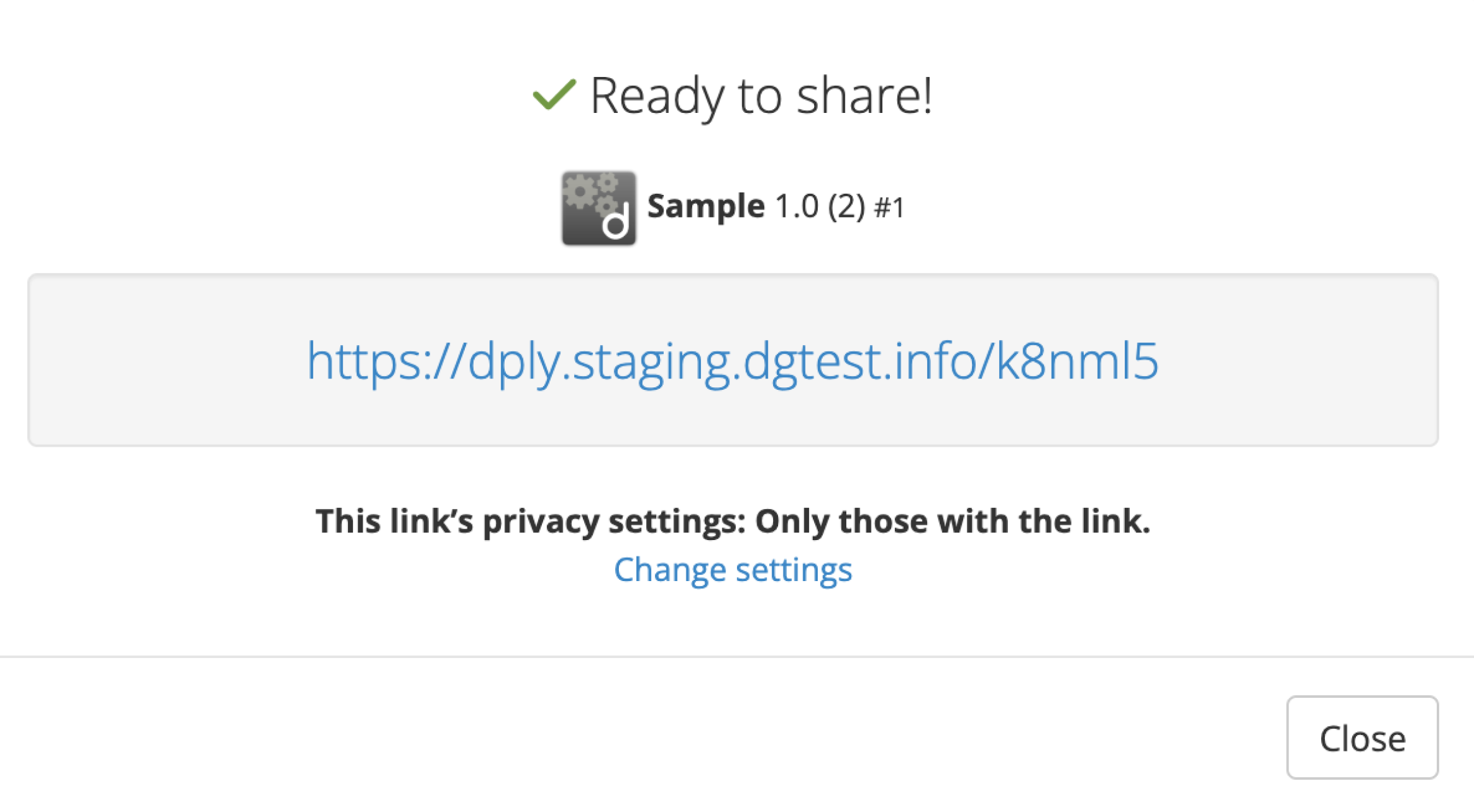 ScreenShot of Ready to Share